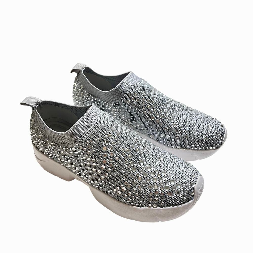 Lauren Lorraine Carry Crystal Sneakers Slip On Women's Size 7 - Picture 1 of 16